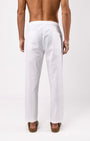 TAILORAEDGE Linen Fused Tailored Pant In White