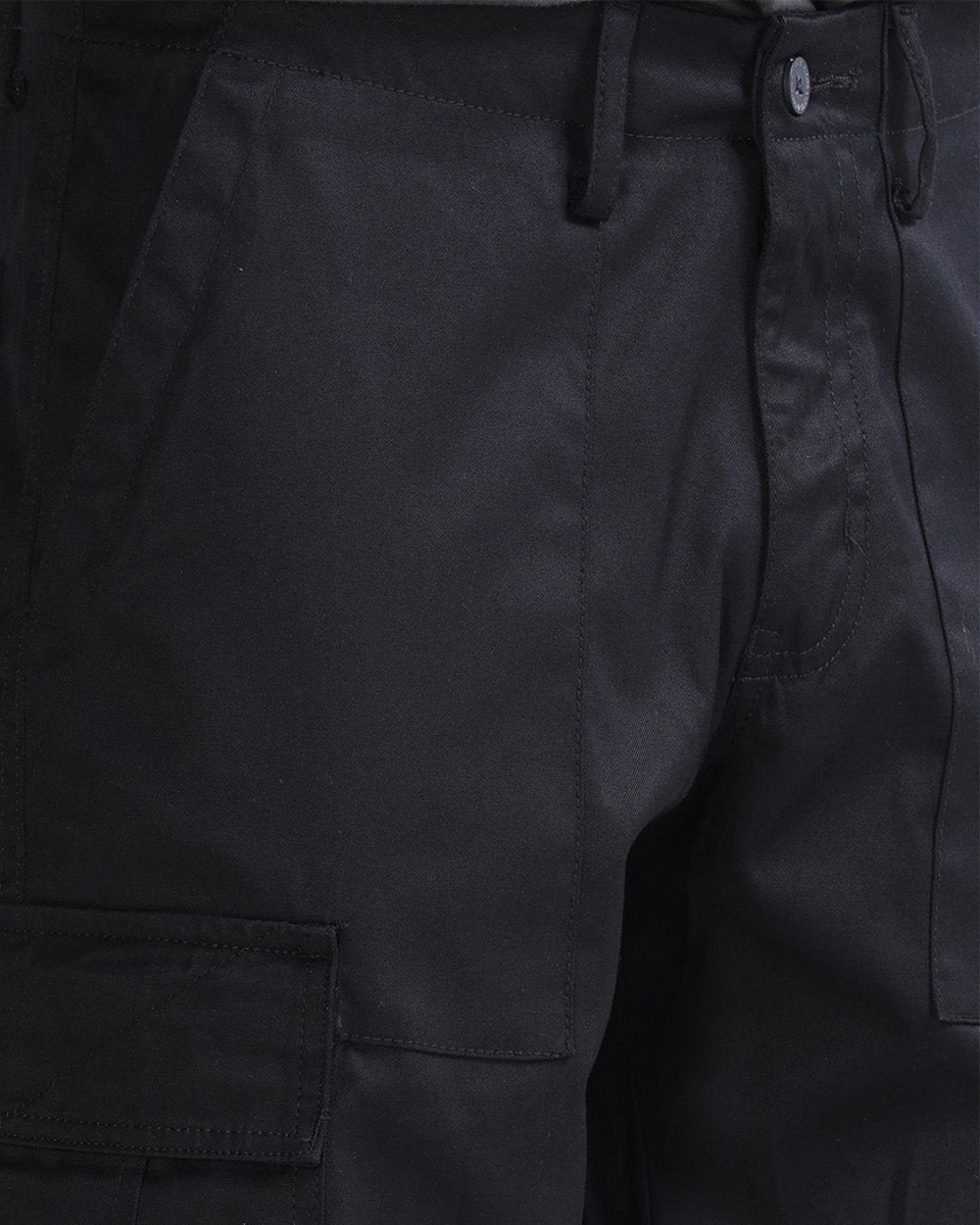 TAILORAEDGE Mason Relaxed Cargo Pants In Black