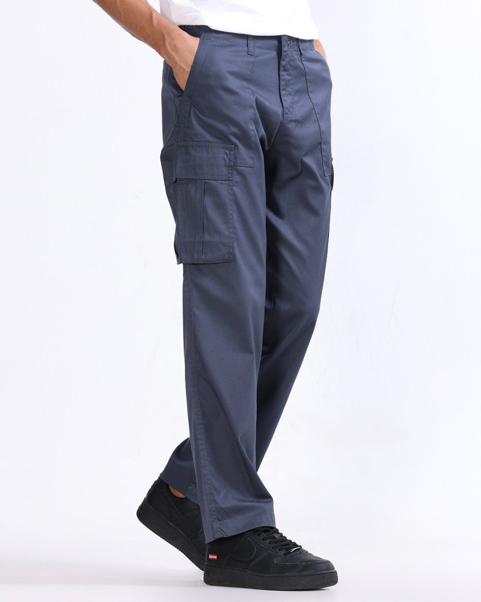 TAILORAEDGE Mason Relaxed Cargo Pants In Grey