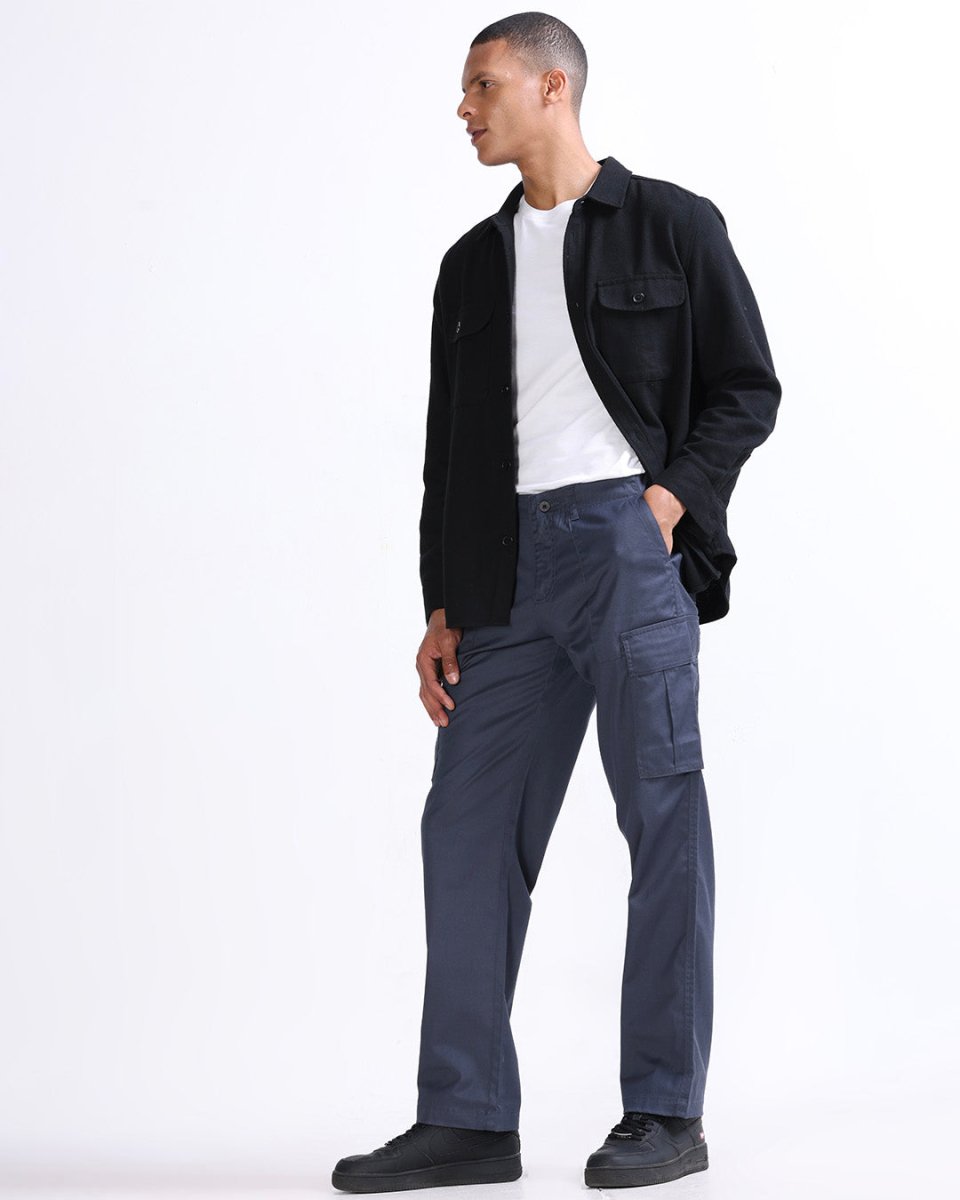 TAILORAEDGE Mason Relaxed Cargo Pants In Grey