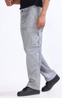 TAILORAEDGE Mason Relaxed Cargo Pants In Light Grey