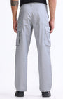 TAILORAEDGE Mason Relaxed Cargo Pants In Light Grey