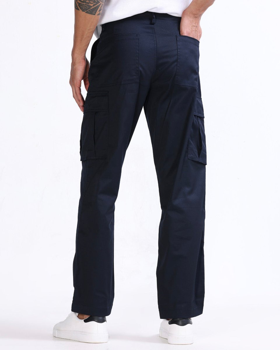 TAILORAEDGE Mason Relaxed Cargo Pants In Navy
