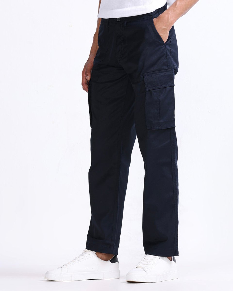 TAILORAEDGE Mason Relaxed Cargo Pants In Navy