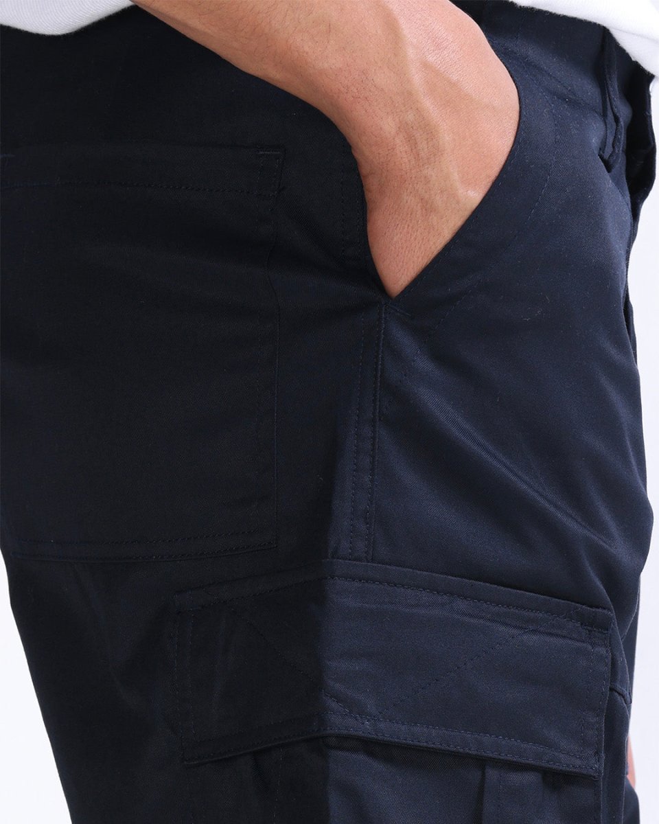 TAILORAEDGE Mason Relaxed Cargo Pants In Navy