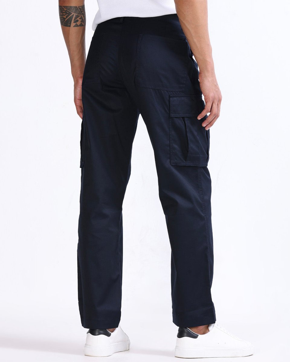 TAILORAEDGE Mason Relaxed Cargo Pants In Navy
