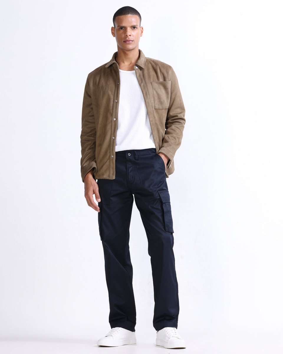 TAILORAEDGE Mason Relaxed Cargo Pants In Navy