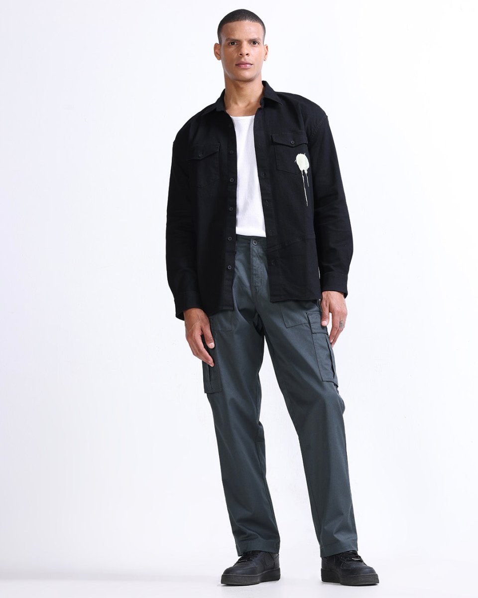 TAILORAEDGE Mason Relaxed Cargo Pants In Olive