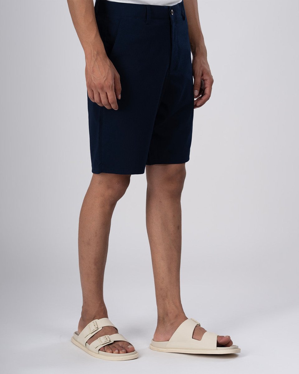 TAILORAEDGE Premium Easy Iron Shorts In Blue