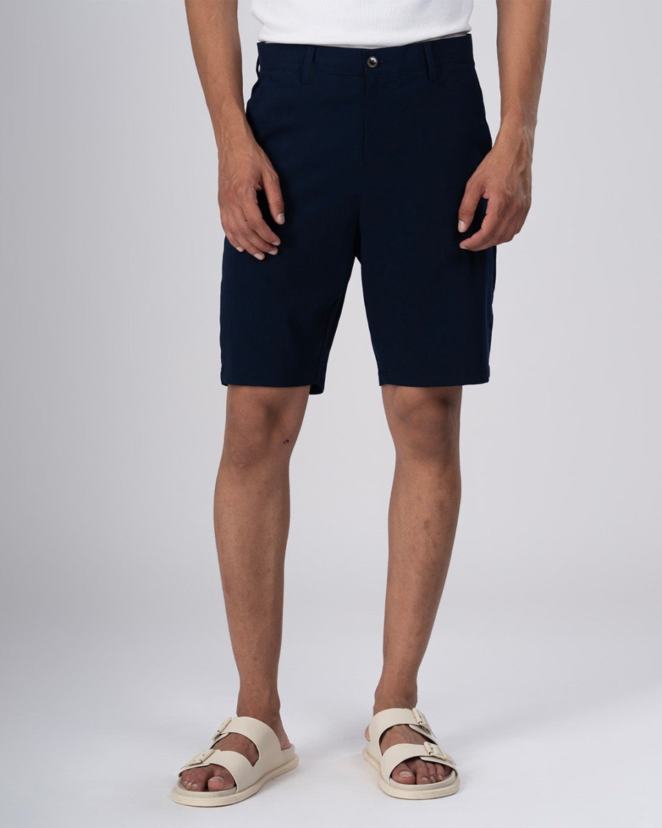 TAILORAEDGE Premium Easy Iron Shorts In Blue