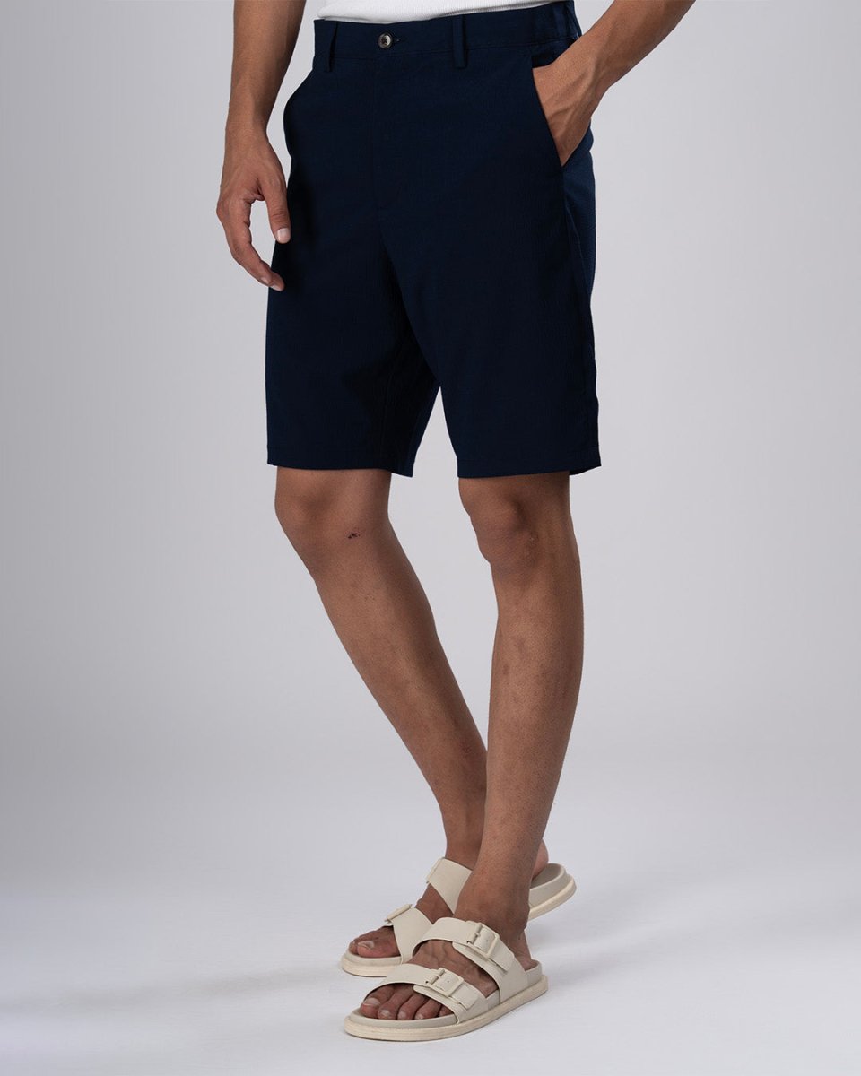 TAILORAEDGE Premium Easy Iron Shorts In Blue