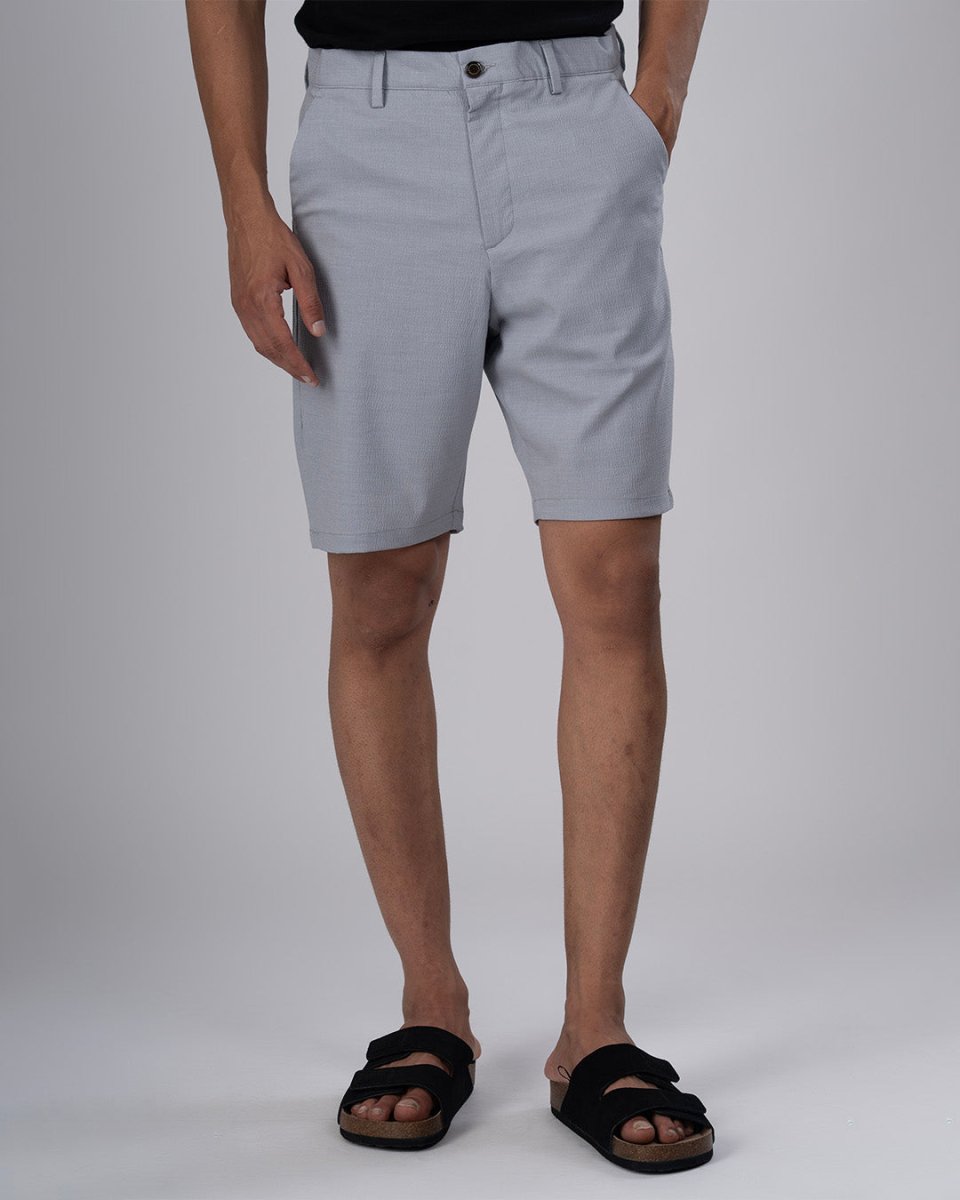 TAILORAEDGE Premium Easy Iron Shorts In Grey