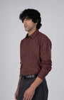 TAILORAEDGE Premium Linen Griege Shirt In Peach