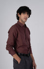 TAILORAEDGE Premium Linen Griege Shirt In Peach