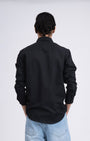 TAILORAEDGE Premium Lyocell Linen Shirt In Black