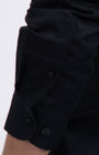 TAILORAEDGE Premium Lyocell Linen Shirt In Black