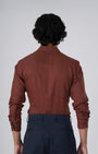 TAILORAEDGE Premium Lyocell Linen Shirt In Clay