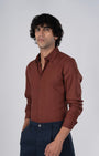 TAILORAEDGE Premium Lyocell Linen Shirt In Clay