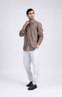 TAILORAEDGE Premium Lyocell Linen Shirt In Fur