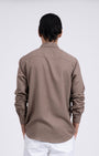 TAILORAEDGE Premium Lyocell Linen Shirt In Fur