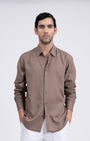 TAILORAEDGE Premium Lyocell Linen Shirt In Fur