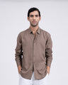 TAILORAEDGE Premium Lyocell Linen Shirt In Fur