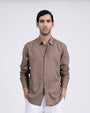 TAILORAEDGE Premium Lyocell Linen Shirt In Fur