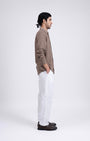 TAILORAEDGE Premium Lyocell Linen Shirt In Fur