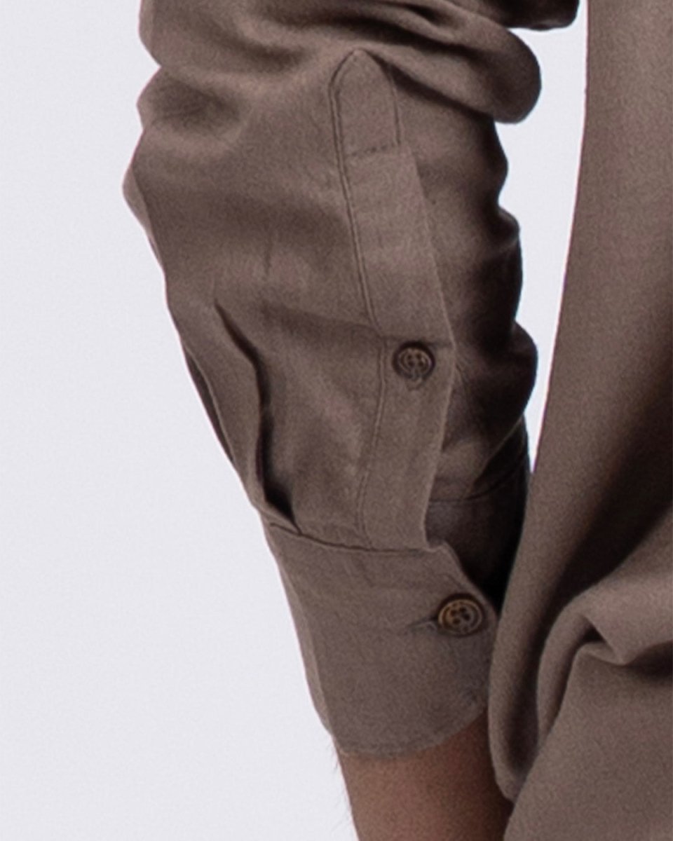 TAILORAEDGE Premium Lyocell Linen Shirt In Fur