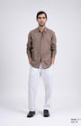 TAILORAEDGE Premium Lyocell Linen Shirt In Fur