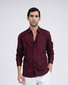 TAILORAEDGE Premium Lyocell Linen Shirt In Maroon