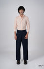 TAILORAEDGE Premium Lyocell Linen Shirt In Orange Peach