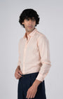 TAILORAEDGE Premium Lyocell Linen Shirt In Orange Peach