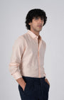 TAILORAEDGE Premium Lyocell Linen Shirt In Orange Peach