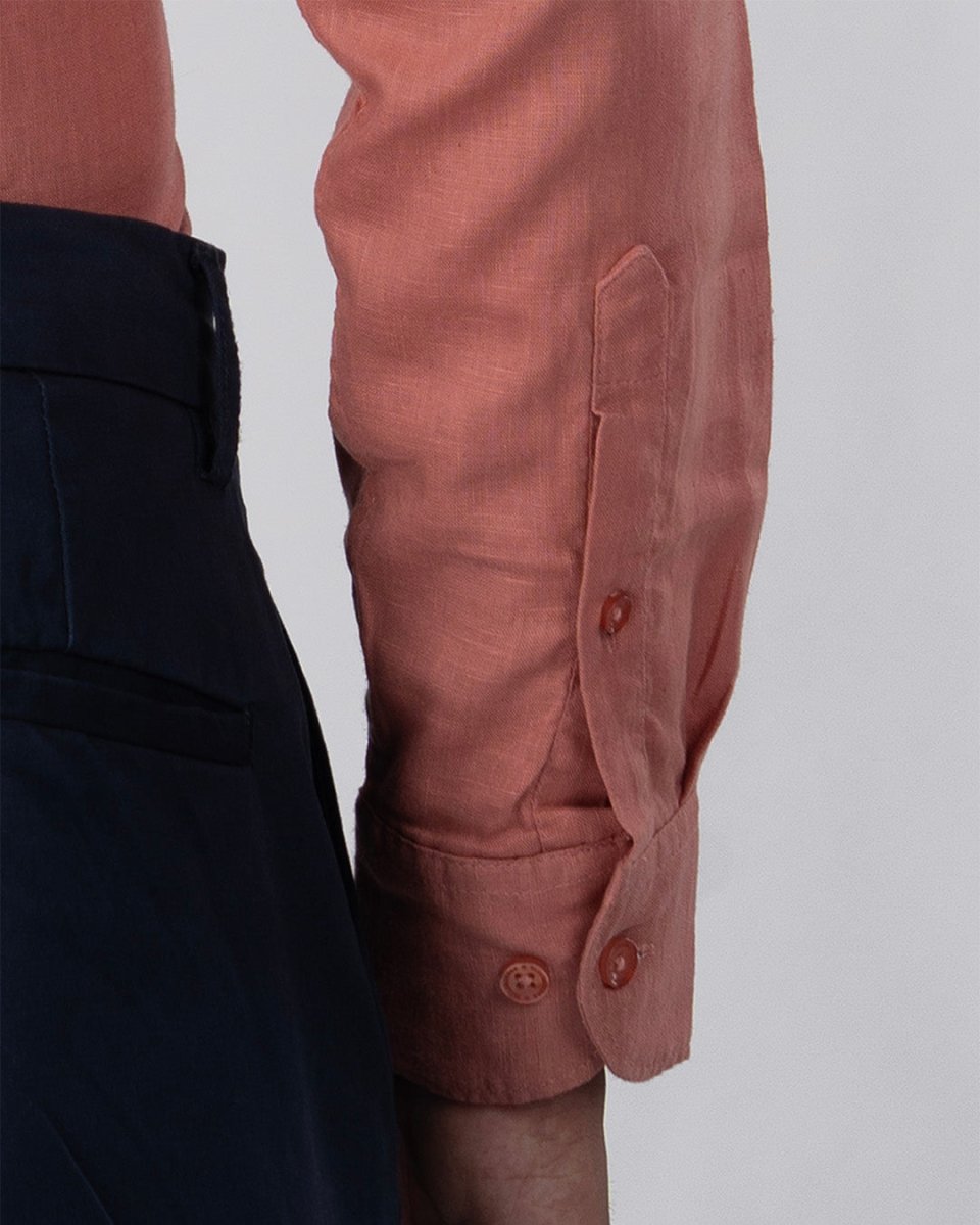 TAILORAEDGE Premium Lyocell Linen Shirt In Pastel