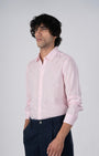TAILORAEDGE Premium Lyocell Linen Shirt In Pink