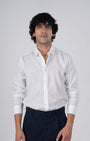 TAILORAEDGE Premium Lyocell Linen Shirt In White