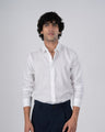 TAILORAEDGE Premium Lyocell Linen Shirt In White