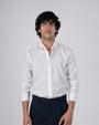 TAILORAEDGE Premium Lyocell Linen Shirt In White