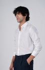 TAILORAEDGE Premium Lyocell Linen Shirt In White