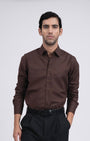 TAILORAEDGE Premium Oxford Cotton Shirt In Brown