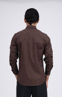 TAILORAEDGE Premium Oxford Cotton Shirt In Brown