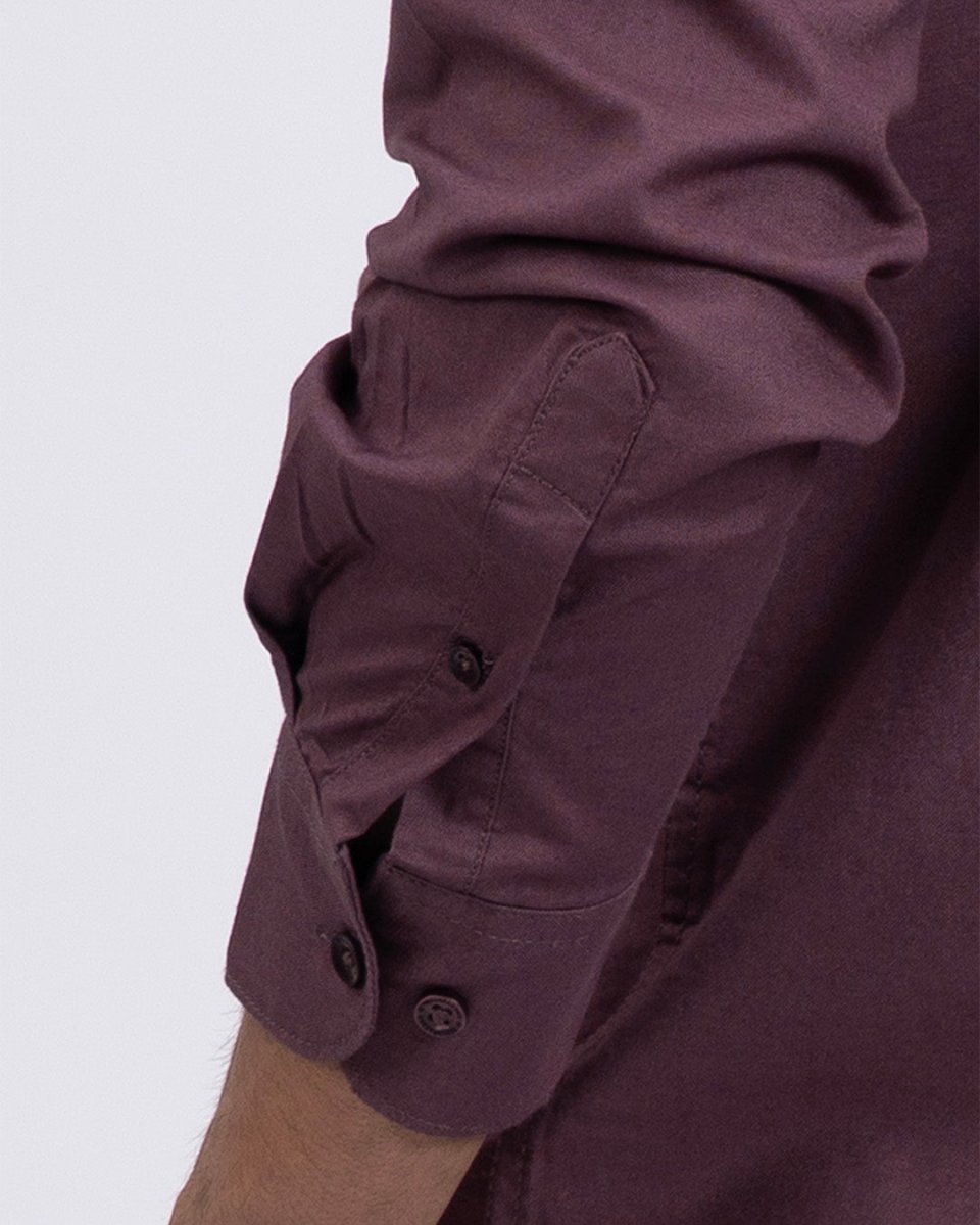 TAILORAEDGE Premium Oxford Cotton Shirt In Dark Peach