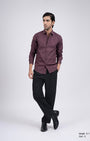 TAILORAEDGE Premium Oxford Cotton Shirt In Dark Peach