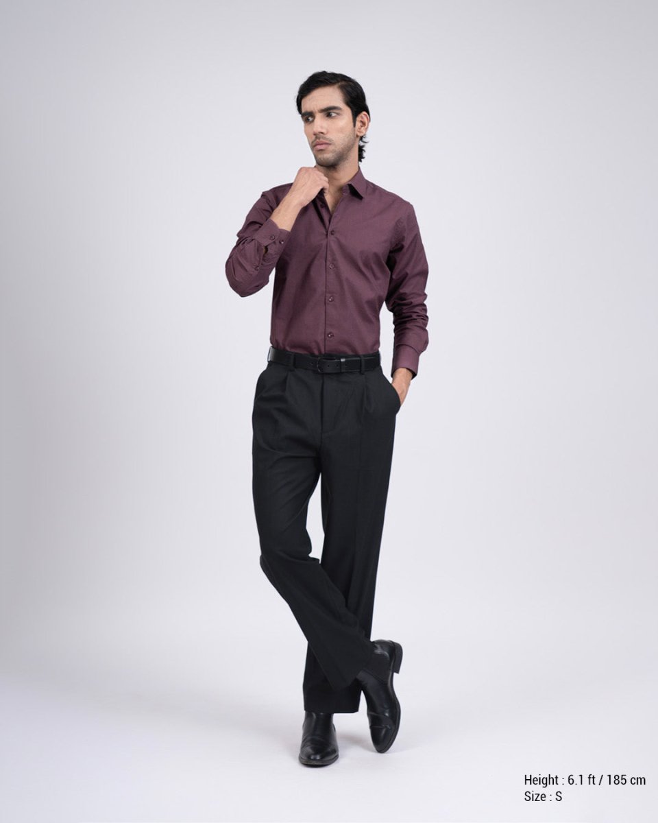 TAILORAEDGE Premium Oxford Cotton Shirt In Dark Peach