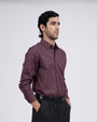 TAILORAEDGE Premium Oxford Cotton Shirt In Dark Peach