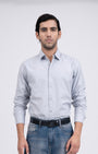 TAILORAEDGE Premium Oxford Cotton Shirt In Grey