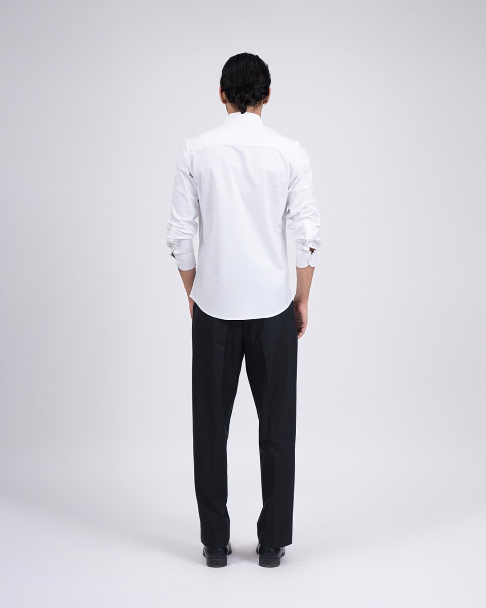 TAILORAEDGE Premium Oxford Cotton Shirt In White