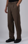 TAILORAEDGE Premium Signature Relaxed Chinos In Brown