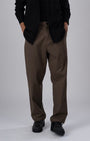 TAILORAEDGE Premium Signature Relaxed Chinos In Brown